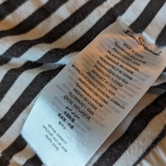 Ben Sherman White Moto Jacket Pockets Striped Liner Y2K Punk Women's Size XL EUC - Picture 6 of 15